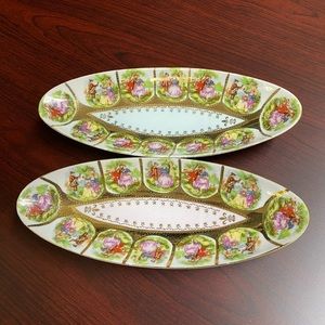Vintage Royal Vienna Relish Dishes (2)